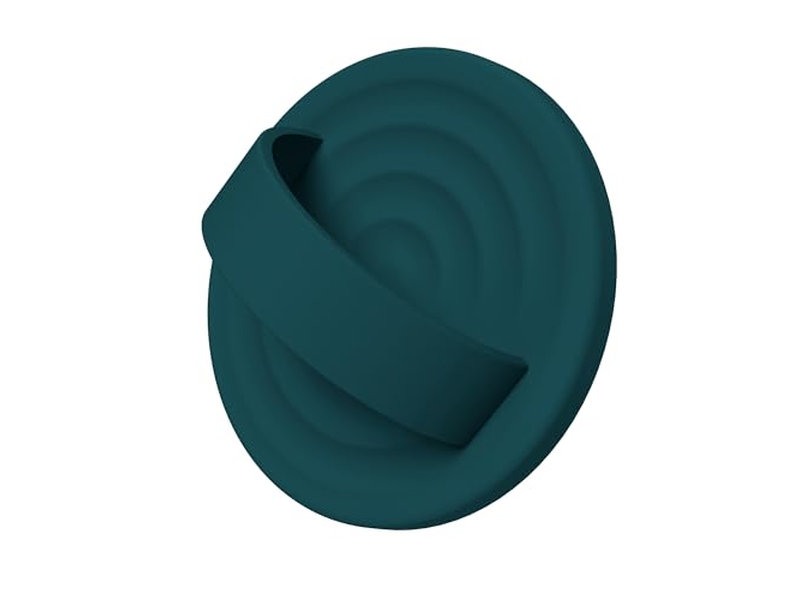 Porta cellulare magnetico con impugnatura ad anello in silicone, passante per dito, verde scuro