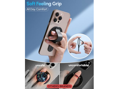 Supporto ad anello magnetico per smartphone compatibili Nero