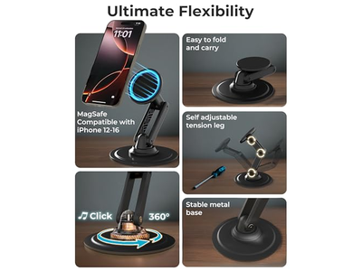 Supporto magnetico per telefono da scrivania Mag360 Supporto MagSafe regolabile