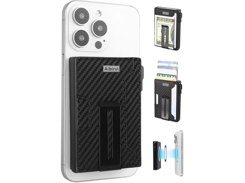 Il portafoglio magnetico pop-up per iPhone può contenere 8 carte e banconote