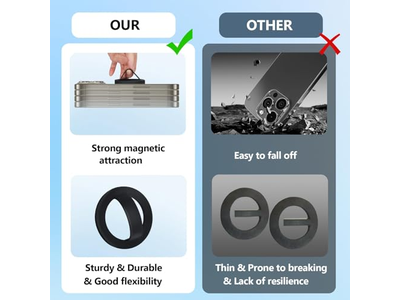 Supporto magnetico per telefono con impugnatura ad anello in silicone