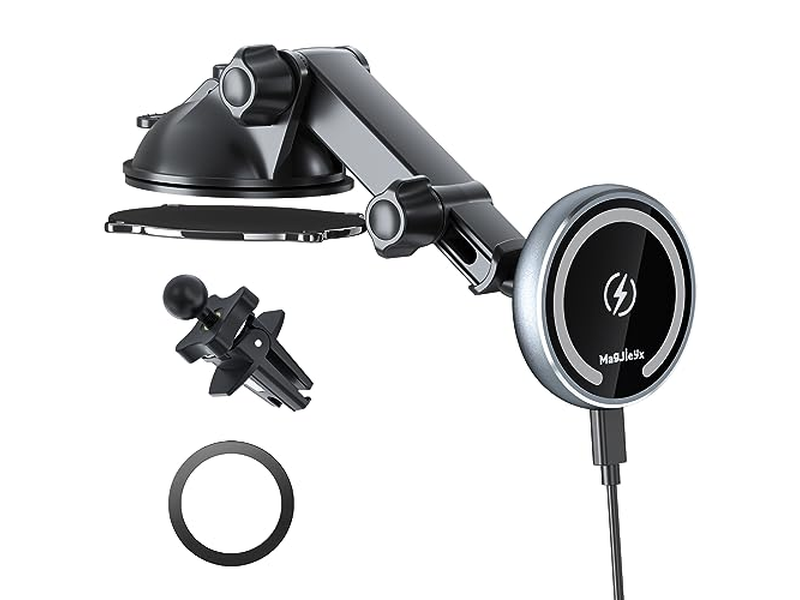 Supporto per telefono con allineamento automatico caricatore per auto MagSafe