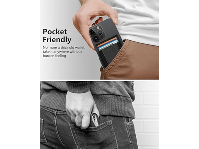 Portafoglio 2 in 1 con supporto regolabile e finestra ID aperta magnetica 9 ca