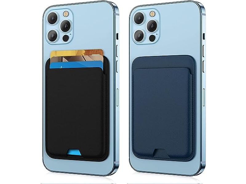 Portafoglio magnetico in confezione da 2 compatibile con MagSafe per porta carte iPhone