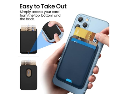 Portafoglio magnetico in confezione da 2 compatibile con MagSafe per porta carte iPhone