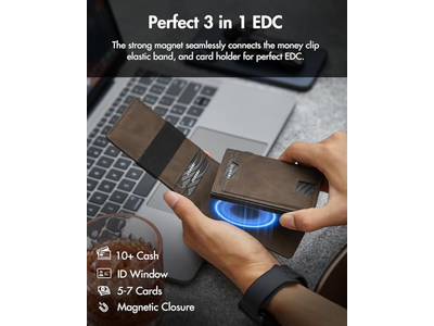 Portafoglio MagSafe 3 in 1 - Fermasoldi bifold sottile - Portacarte - Cash Str