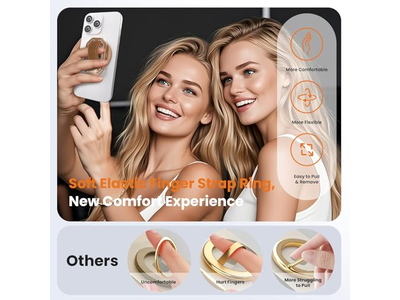 Supporto magnetico per telefono 4 in 1 con passante per cinturino e cavalletto