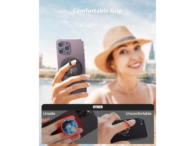 Supporto per anello magnetico regolabile per telefono Anello rimovibile per telefono da dito