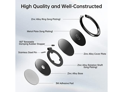 Supporto per anello per cellulare Supporto per anello con rotazione di 360 gradi Kickstan