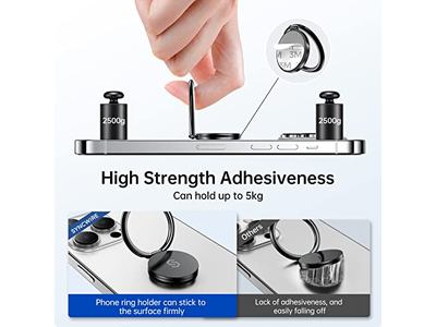 Supporto per anello per cellulare Supporto per anello con rotazione di 360 gradi Kickstan