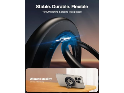 Impugnatura magnetica bifacciale per telefono per supporto ad anello MagSafe Strong nero