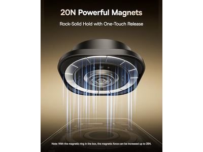 Porta telefono magnetico regolabile a doppio braccio