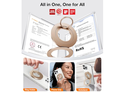 Adattamento a doppio anello per il supporto ad anello per impugnatura del telefono MagSafe