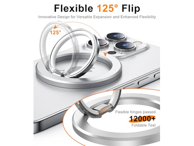 Anello da dito con supporto per presa magnetica per cellulare