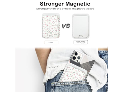 Portafoglio Porta Carte Magnetico Compatibile con iPhone Può contenere 3 Carte Rosa