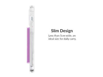 Portafoglio Porta Carte Magnetico per iPhone 12-13-14-15 - Viola Ametista L