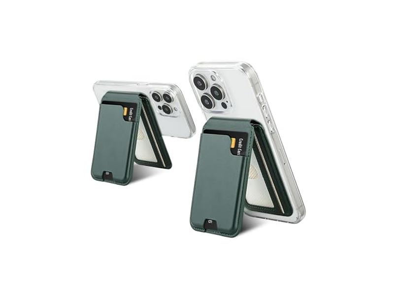 Portafoglio porta carte magnetico con supporto regolabile per iPhone, può contenere 5