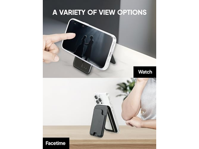 Portafoglio porta carte magnetico con supporto regolabile per iPhone, può contenere 5