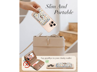 Portafoglio porta carte magnetico con motivo floreale per la serie iPhone