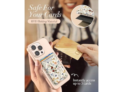 Portafoglio porta carte magnetico con motivo floreale per la serie iPhone