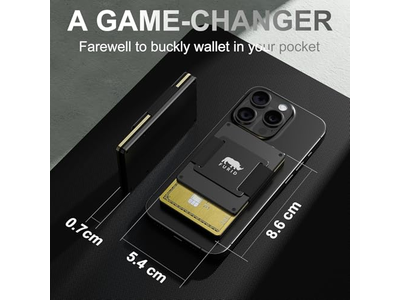 Porta carte magnetico con cinturino per contanti per iPhone Serie Minimalist Des