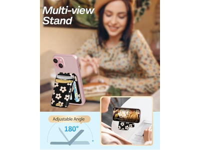 Portafoglio porta carte con chiusura magnetica per telefoni RFID con blocco 4 carte F