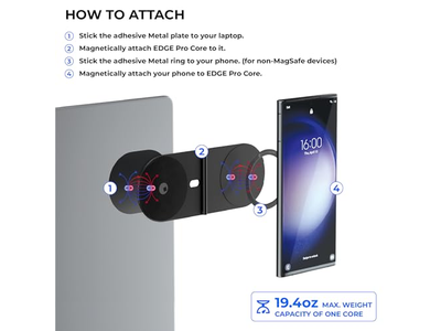 Supporto magnetico per telefono con supporto per computer e tablet