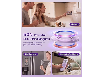Impugnatura magnetica per telefono per MagSafe con supporto magnetico su due lati ruotabile
