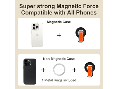 Impugnatura magnetica per telefono per supporto Anello porta dito regolabile per Smart