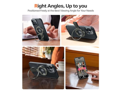 Cavalletto porta cellulare magnetico con cinturino intrecciato per MagSafe