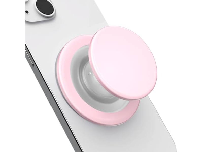 Porta cellulare magnetico con supporto pieghevole rosa trasparente