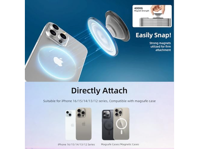 Porta cellulare magnetico con supporto pieghevole rosa trasparente