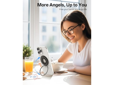 Supporto magnetico per anello con impugnatura per telefono compatibile con iPhone e Andro