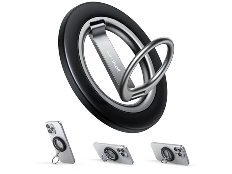 Supporto magnetico per telefono con anello di rotazione a 360 gradi per accesso MagSafe