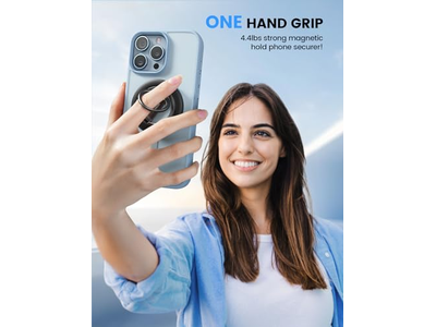 Supporto magnetico per telefono con anello di rotazione a 360 gradi per accesso MagSafe