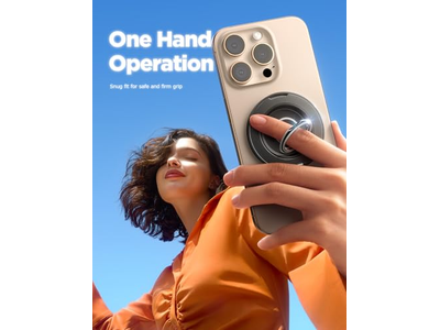 Supporto magnetico per telefono con anello di rotazione a 360 gradi per dispositivi MagSafe