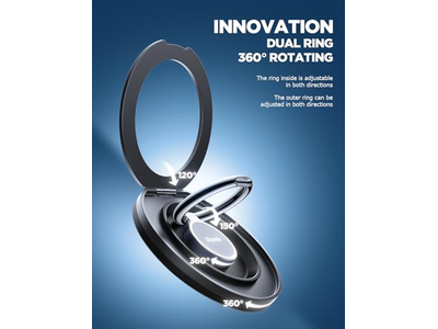 Supporto magnetico per telefono con anello di rotazione a 360 gradi per dispositivi MagSafe
