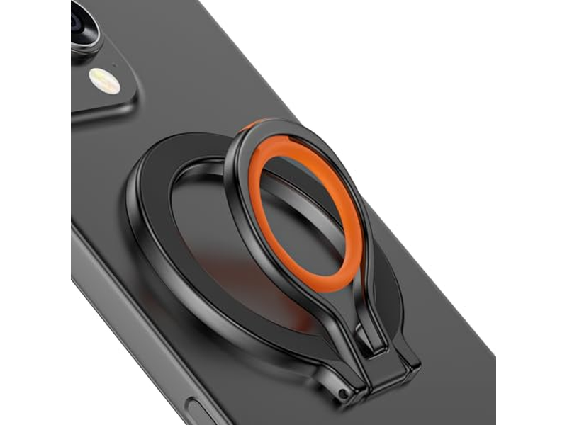 Supporto magnetico per telefono con cavalletto regolabile e cinturino per le dita