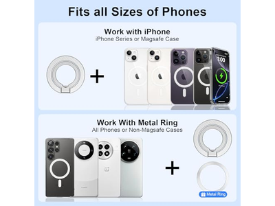 Supporto magnetico per telefono con supporto bifacciale e cavalletto