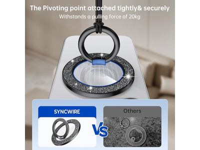 Impugnatura magnetica per telefono con cavalletto girevole e accessori rimovibili