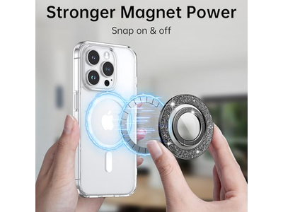 Impugnatura magnetica per telefono con cavalletto girevole e accessori rimovibili