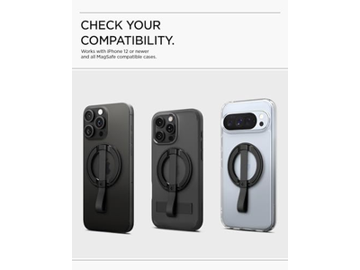 Impugnatura magnetica per supporto telefono con passante per cinturino da dito per MagSafe e Pixe