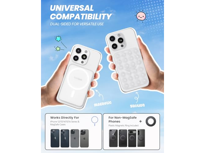 Supporto magnetico per telefono per supporto adesivo rimovibile trasparente