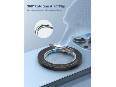 Anello magnetico per telefono per MagSafe: magnete potente e impugnatura con rotazione a 360 gradi