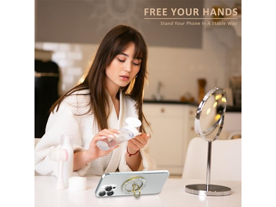 Supporto ad anello magnetico per telefono e impugnatura compatibile con la ricarica wireless