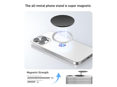 Supporto magnetico per anello per telefono e cavalletto compatibile con MagSafe