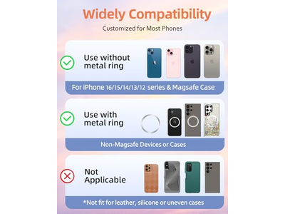 Supporto magnetico per anello per telefono compatibile con MagSafe