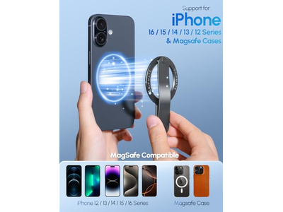 Supporto magnetico per anello telefonico staccabile per iPhone 16