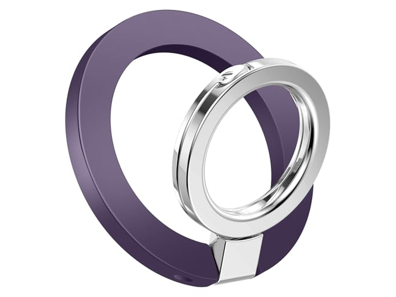 Porta cellulare magnetico ad anello con supporto regolabile e cavalletto - Viola