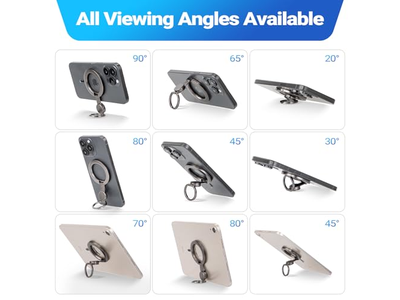 Porta telefono magnetico ad anello con impugnatura e cavalletto compatibile con Mag